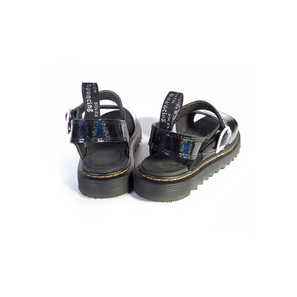 DR. MARTENS Kids Size 3 US Black Marlowe Hearts Junior Kids Sandals 34 Eur - Picture 11 of 12